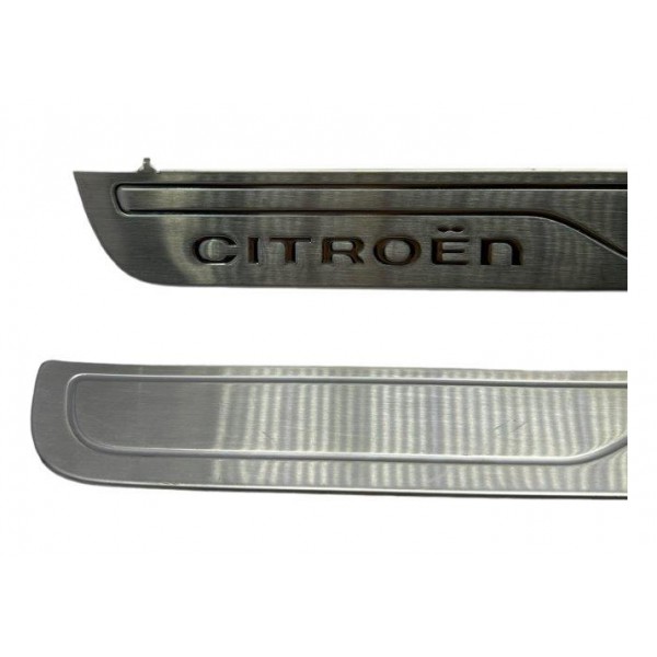 Par Soleira Aço Escovado Porta Dianteira C4 Lounge Thp 2017