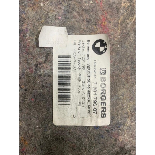 Acabamento Interno Tampa Porta Malas Bmw 335i 3.0 2012