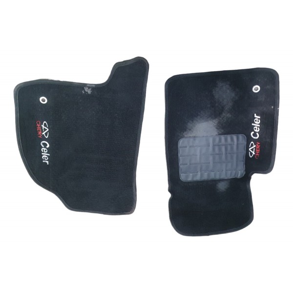 Jogo Tapete Camurça Chery Celer 1.5 Hatch 2015 Ler Preto