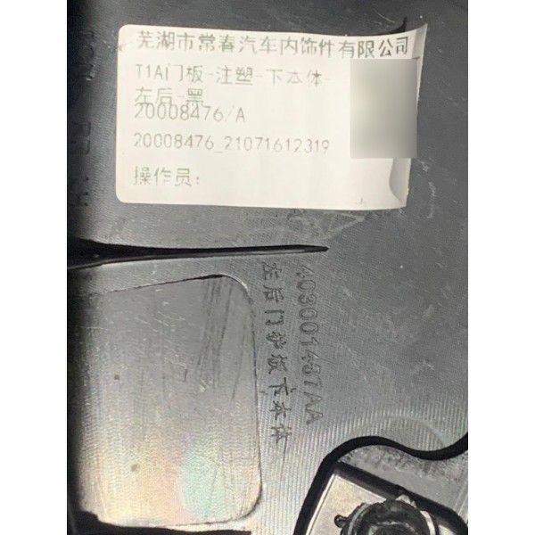 Forro Porta Traseiro Esquerdo Chery Tiggo 8 Txs 1.6 2022