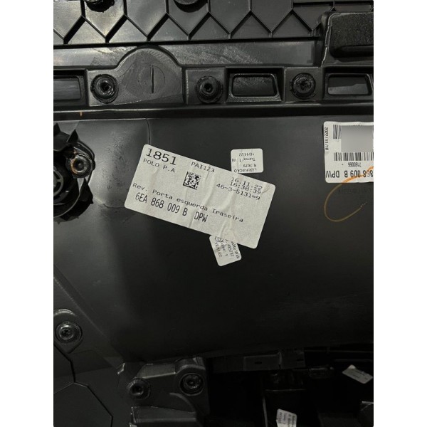 Forro Porta Traseira Esquerda Vw Polo 1.0 Highline Tsi 2023