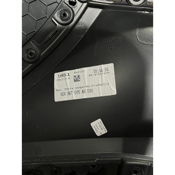 Forro Porta Dianteira Esquerda Vw Polo 1.0 Highline Tsi 2023