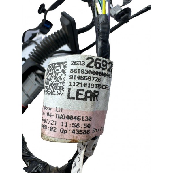 Chicote Porta Traseira Esquerda Gm Onix 1.0 2021