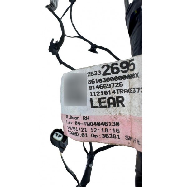 Chicote Porta Traseira Direita Gm Onix 1.0 2021