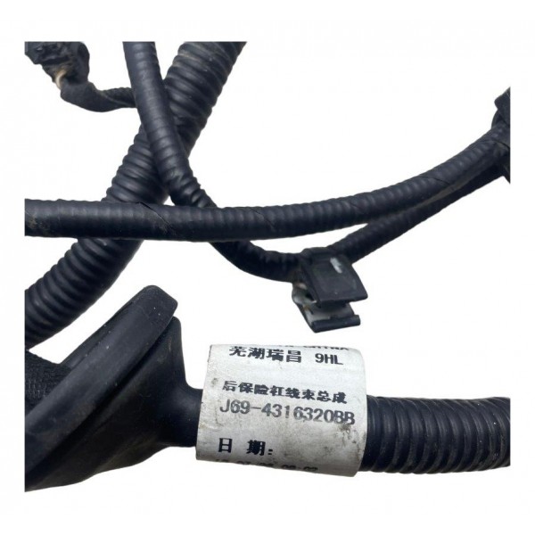 Chicote 3 Sensores Estacionamento Traseiro Tiggo 2 1.5 2019 Preto