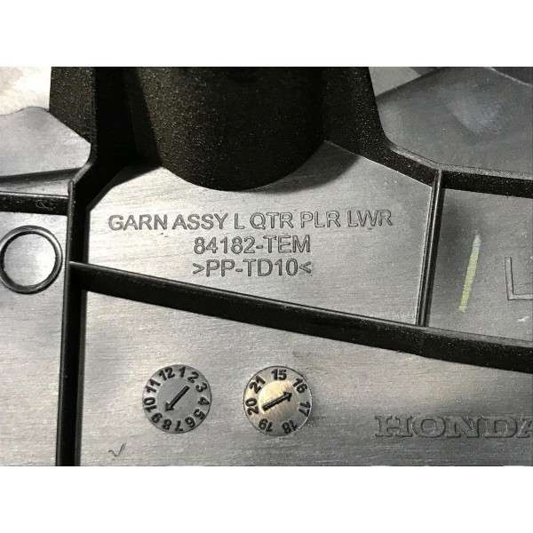 Acabamento Coluna Traseira Esquerda Civic 1.5 G10 2017