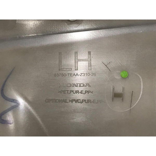 Forro Porta Traseiro Esquerdo Civic 1.5 G10 2017