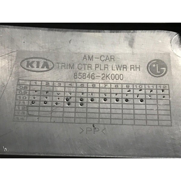 Acabamento Inferior Coluna Central Direita Kia Soul 2012