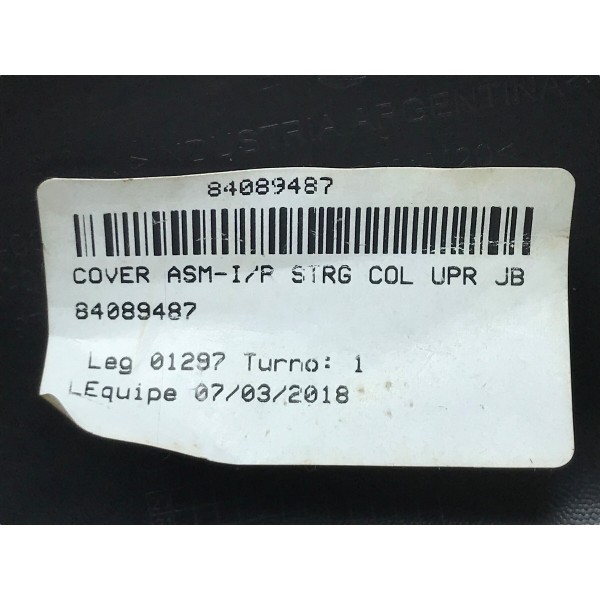 Acabamento Coluna Direção Gm Cruze Sedan 1.4 Turbo 2018