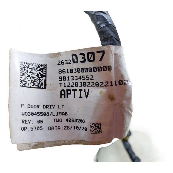 Chicote Porta Dianteira Esquerda Tracker 1.2 Turbo 2022