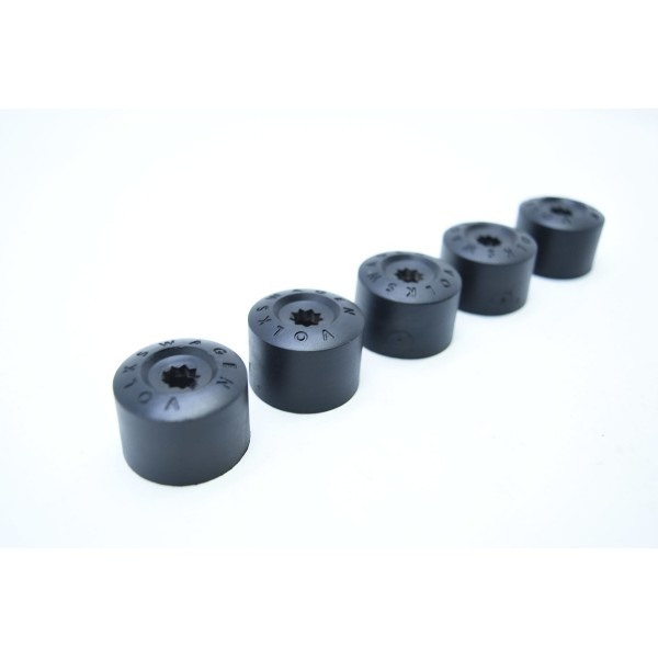 Jogo Com 5 Calotas Parafuso Roda Virtus Polo Msi 1.6 2020 Preto