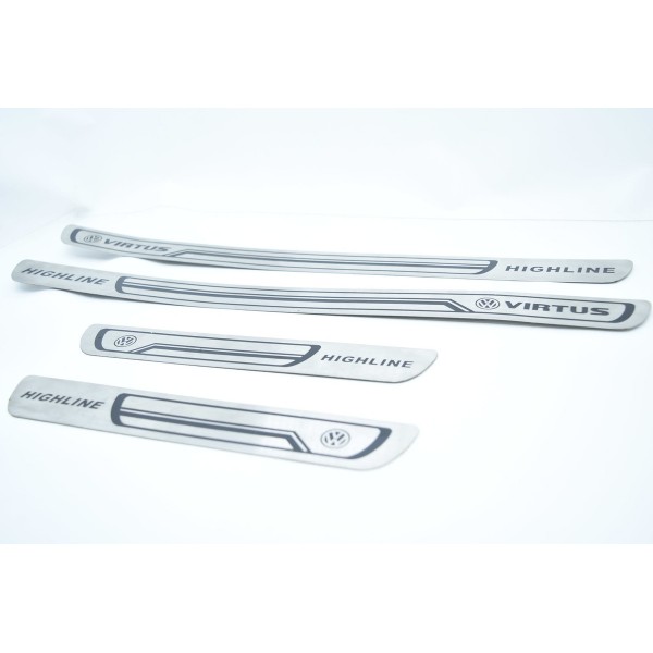 Jogo De Soleira Vw Virtus Tsi 1.0 2019 Prateado