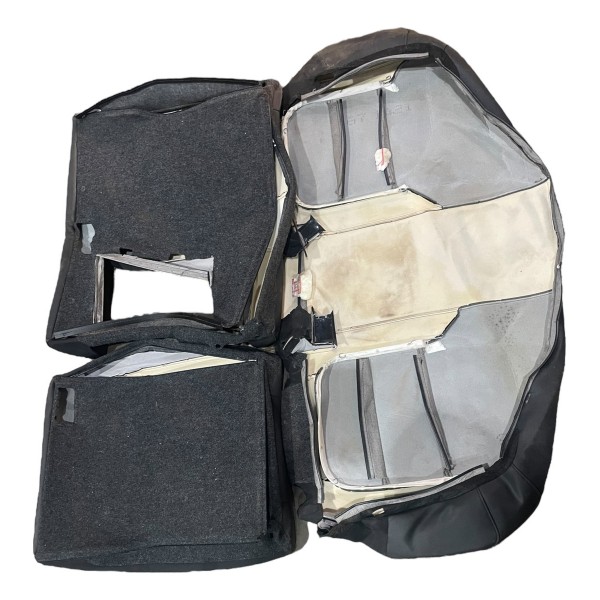 Par Capa Couro Original Banco Traseiro Vw Jetta 1.4 Tsi 18 Preto