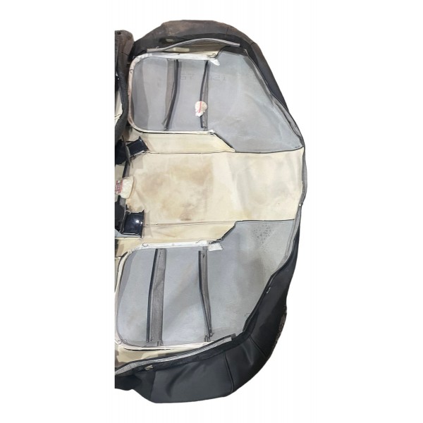 Par Capa Couro Original Banco Traseiro Vw Jetta 1.4 Tsi 18 Preto