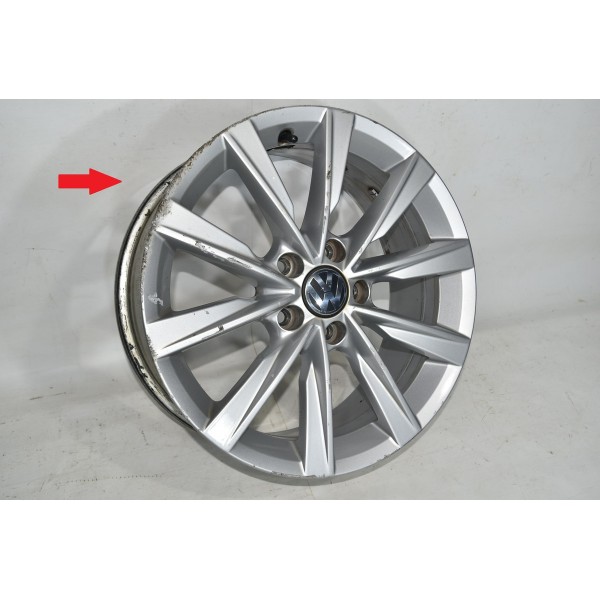 Roda Aro 17 / 5 Furos Tiguan Tsi 2.0 13/17 Descrição Prateado
