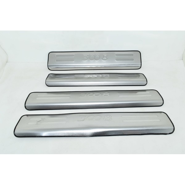 Jogo De Soleira Cromada De Porta Peugeot 3008 1.6 2014