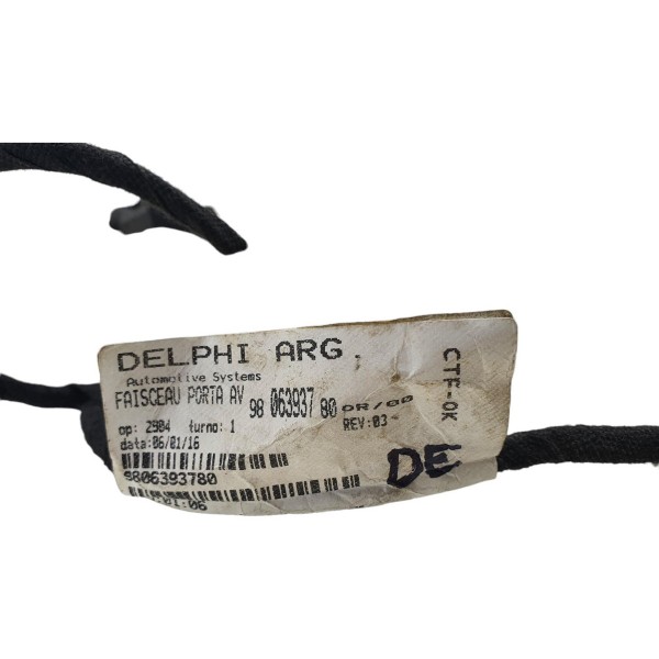 Chicote Porta Dianteira Direita C4 Lounge 1.6 Thp 2016