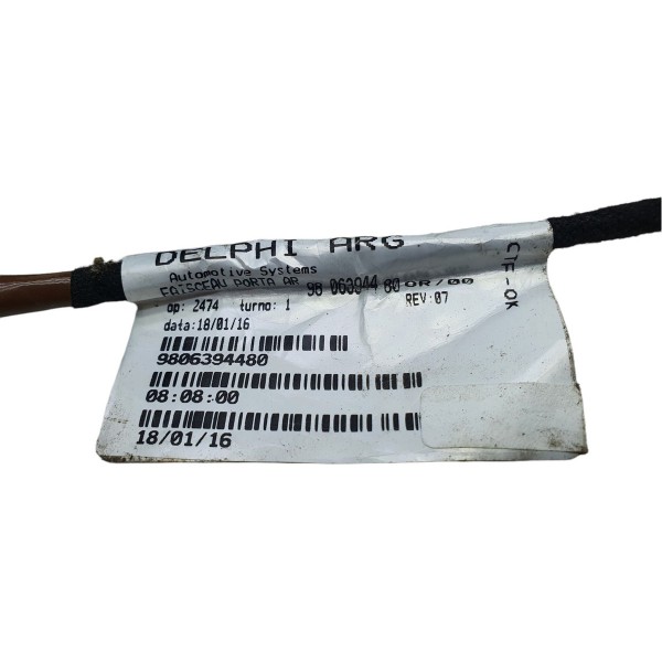 Chicote Porta Traseira Direita C4 Lounge 1.6 Thp 2016