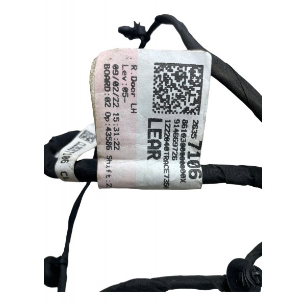 Chicote Porta Traseira Esquerda Gm Onix 1.0 Turbo Ltz 2022