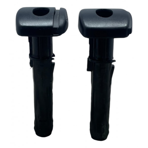 Par Guia Encosto Cabeça Traseiro Direito E Esquerdo Ka 1.0 Preto