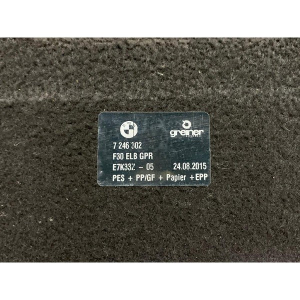 Tampão Porta Malas Bmw 320i 2.0 2016 Preto