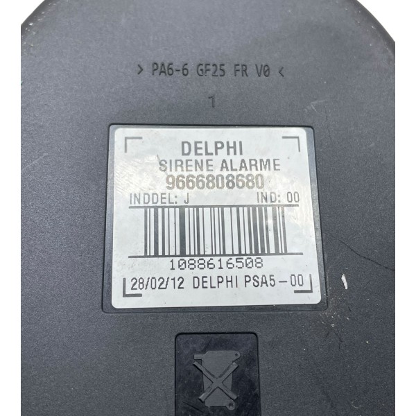 Sirene Alarme Peugeot 3008 1.6 Thp 2013
