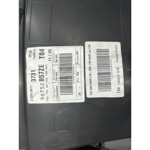 Forro Porta Traseiro Esquerdo Peugeot 3008 1.6 Thp 2013 Preto