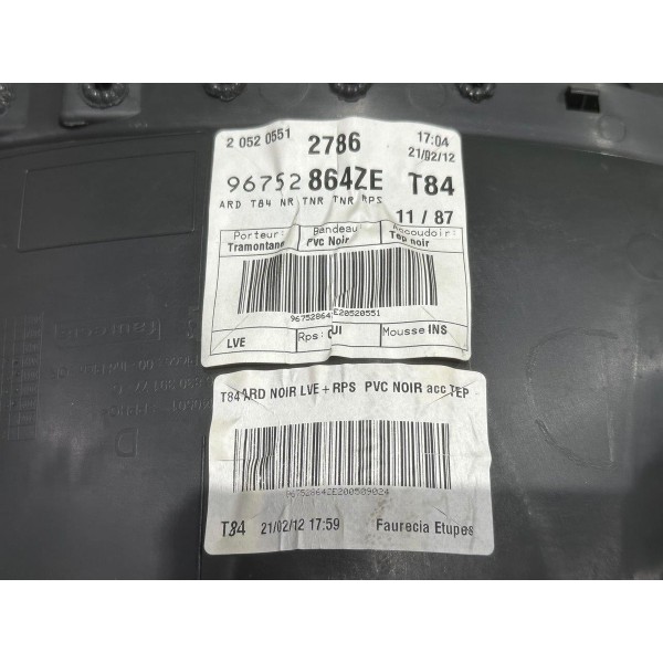 Forro Porta Traseiro Direito Peugeot 3008 1.6 Thp 2013 Preto