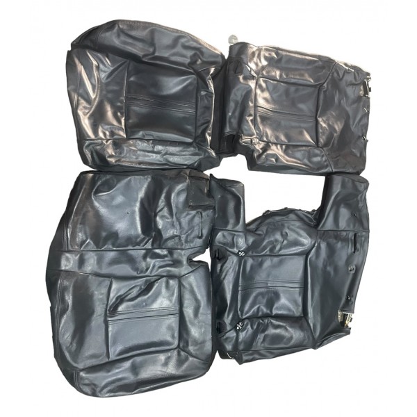 Par Capa Couro Original Banco Traseiro Peugeot 3008 1.6 Thp Preto