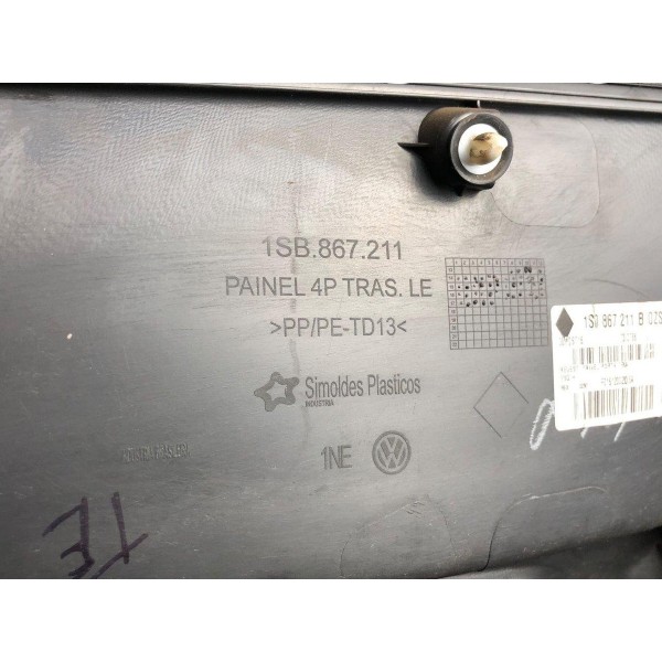 Forro Porta Traseiro Esquerdo Vw Up Take 1.0 2018 Preto