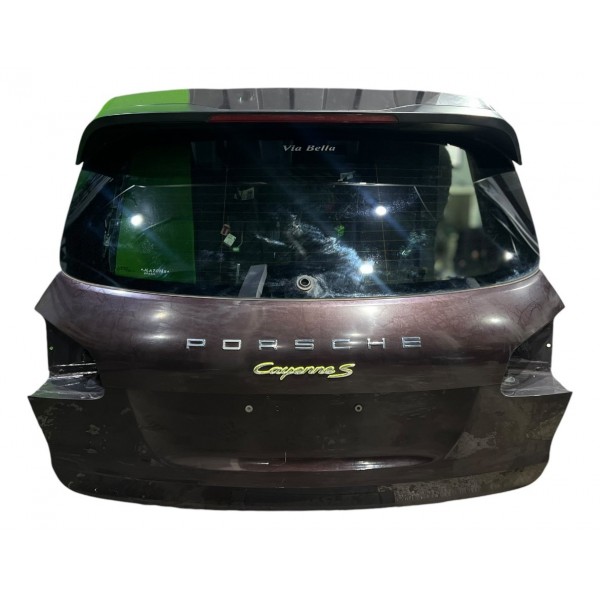Tampa Traseira Porta Malas Porsche Cayenne S 2018 Marrom-escuro