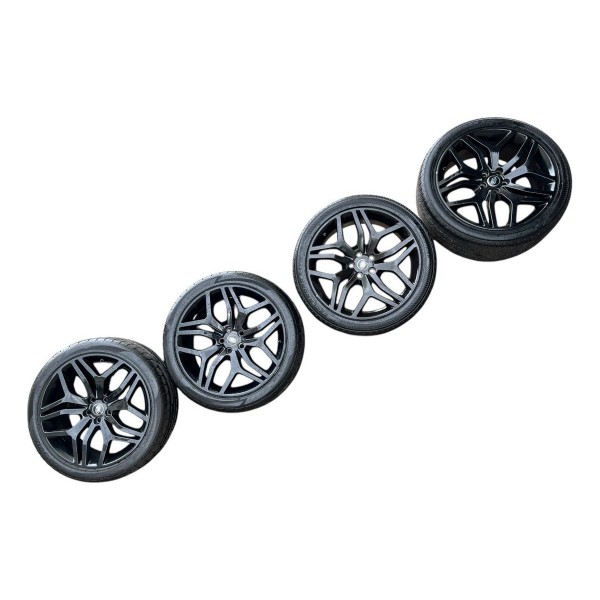 Jogo Roda Aro 22 275/45/22 Land Rover Range Rover 5.0 2015 Preto