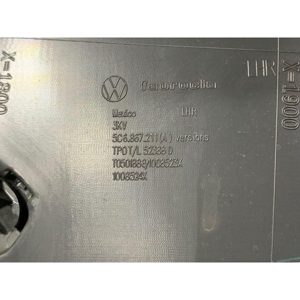 Forro Porta Traseiro Esquerdo Vw Jetta 1.4 250 Tsi 2018 Preto