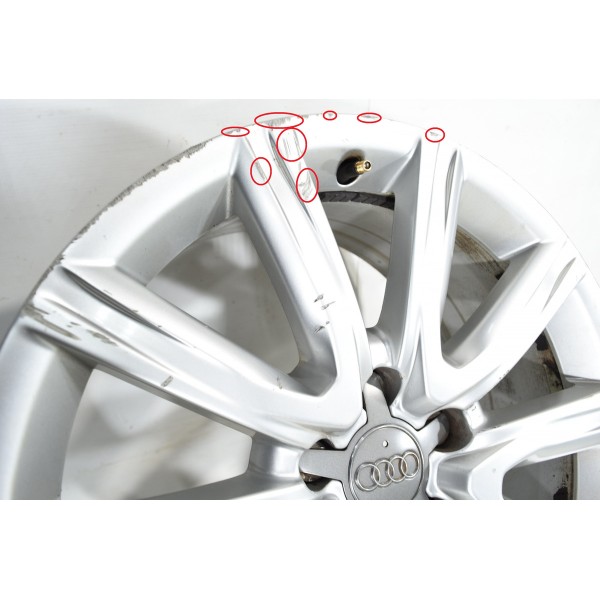 Roda Aro 18 5x112 Audi A6 3.0 Tfsi 2014 - Descrição Prateado
