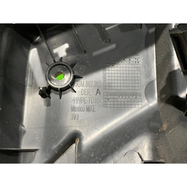 Acabamento Suporte Tampão Bagagito Esquerdo Golf Gti 2.0 15 Preto