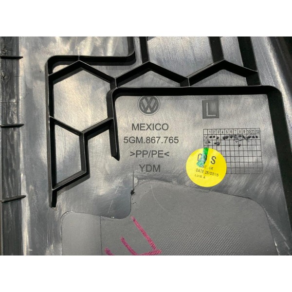 Acabamento Soleira Banco Traseiro Esquerdo Golf Gti 2.0 2015 Preto