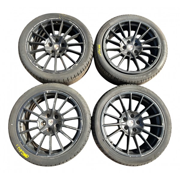 Jogo Roda Aro 21 295/35 Porsche Cayenne 4.8 V8 Turbo 2010 Preto