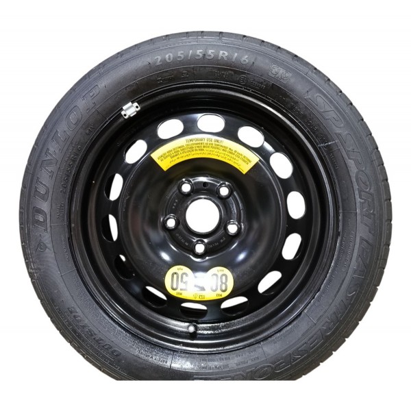 Estepe Aro 16 205/55r16 Dunlop Vw Jetta 2.0 Tsi 211 Dsg 16 Preto