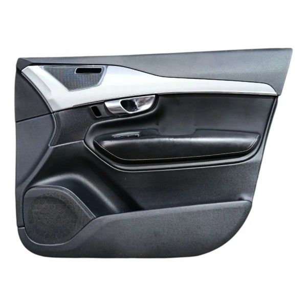 Forro Porta Dianteira Direita Volvo Xc90 T6 2.0 2020 Preto Com Detalhes Prateados