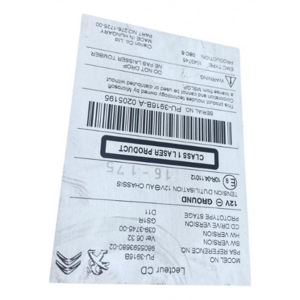 Modulo Leitor Cd Som Radio C4 Lounge 1.6 Thp 2017