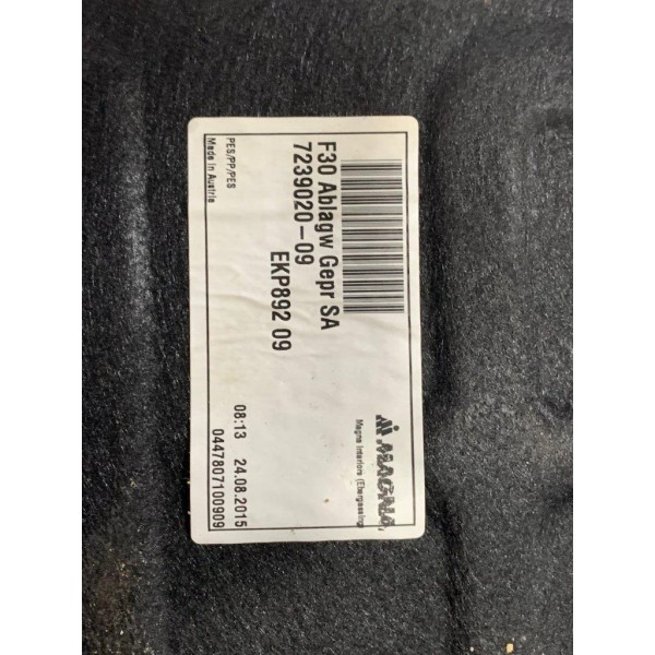 Forro Interno Porta Treco Porta Malas Bmw 320i 2.0 2016