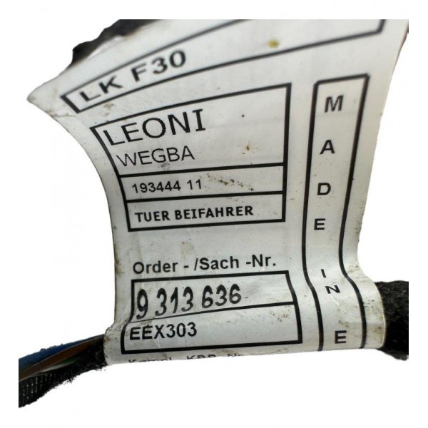 Chicote Porta Dianteiro Passageiro Bmw 320i 2.0 2016