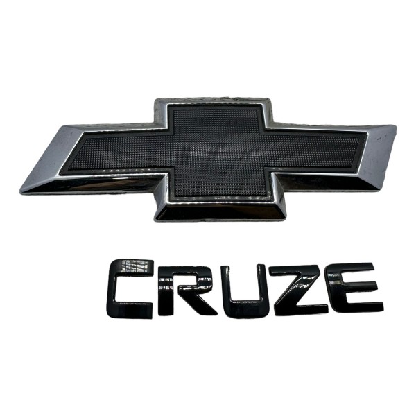 Kit Emblema Black Tampa Porta Malas Cruze Lt 1.4  2017 Ler