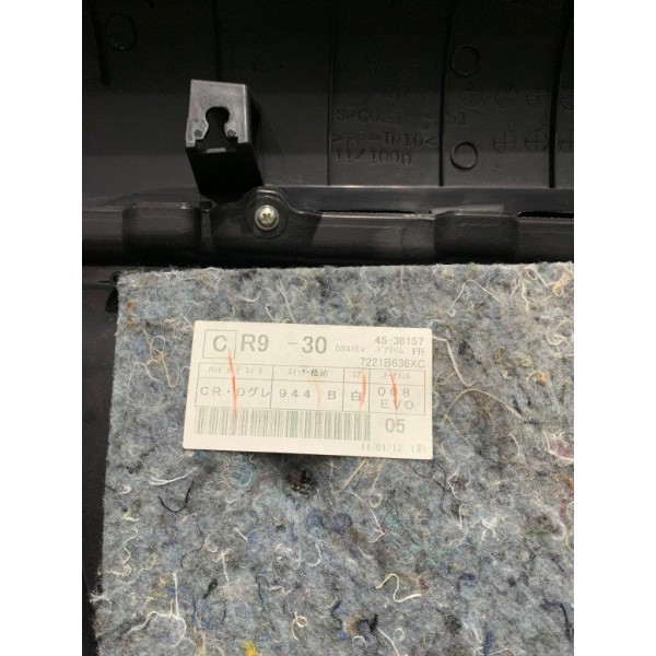 Forro Porta Dianteiro Passageiro Lancer Evolution X 2.0 2011 Preto