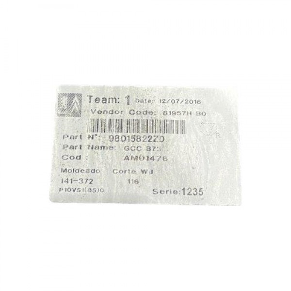 Forro Interno Tampa Traseira C4 Lounge 1.6 Thp 2017