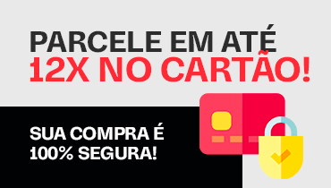 Parcele suas compras em 12x no cartão - sua compra é 100% segura